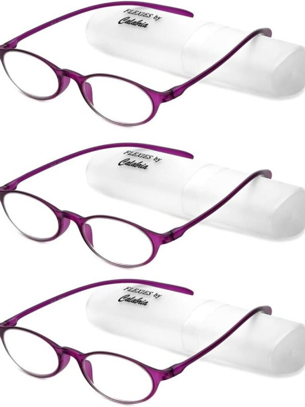 Trendy Bendable Oval Reading Glasses for Men & Women - Lightweight Flexible